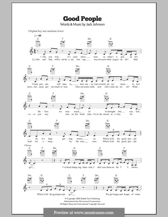 Good People: Für Ukulele by Jack Johnson