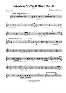 Teil III: Horn in F 4 (Transposed Part) by Ludwig van Beethoven