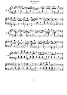 Acht Ecossaisen für Klavier, D.529: Ecossaisen Nr.1-3 by Franz Schubert