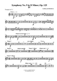 Teil IV: Trompete in C 2 (transponierte Stimme) by Ludwig van Beethoven