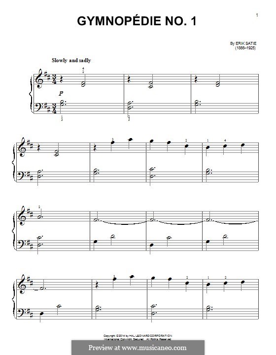 No.1: Für Klavier by Erik Satie