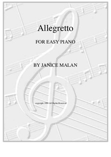 Allegretto for piano solo: Allegretto for piano solo by Janice Malan