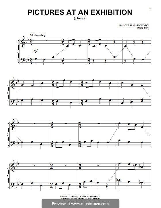 Promenade I: Für Klavier by Modest Mussorgski
