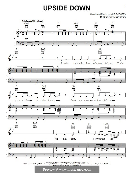 Upside Down Diana Ross Von B Edwards N Rodgers Noten Auf Musicaneo