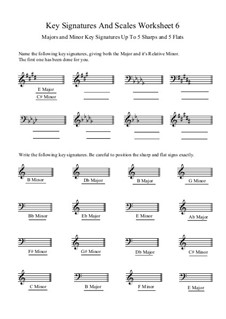 Key Signatures and Scales: Worksheet 6 by Yvonne Johnson