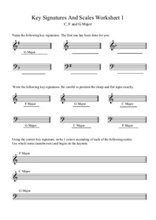 Key Signatures and Scales: Worksheet 1 by Yvonne Johnson