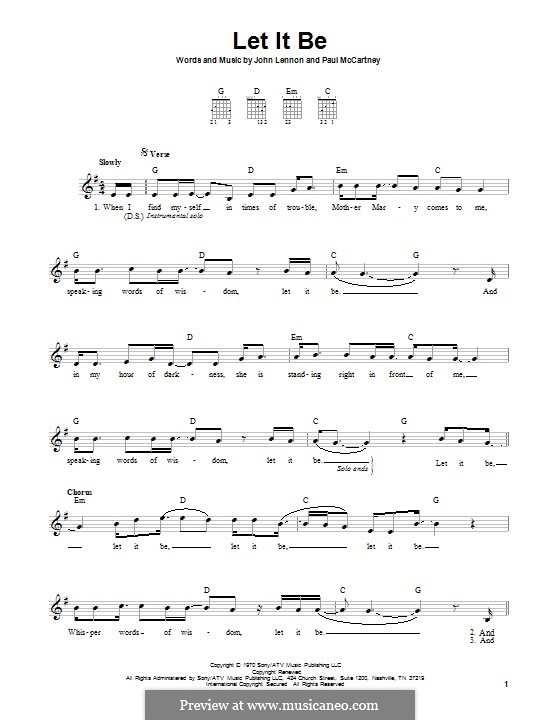 Guitar version: Für einen Interpreten by John Lennon, Paul McCartney