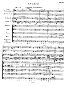 Messe Nr.4 in C-Dur, D.452: Benedictus II (Anhang) by Franz Schubert