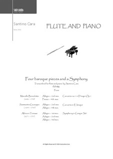 Baroque pieces and Symphony: Für Flöte und Piano, CS1.124 by Tomaso Albinoni, Giuseppe Sammartini, Benedetto Marcello