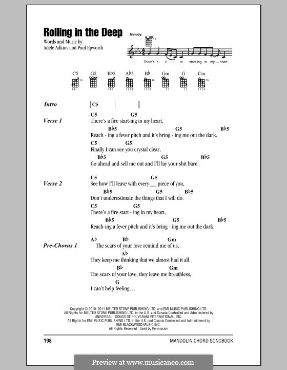 Instrumental version: For mandolin by Adele, Paul Epworth