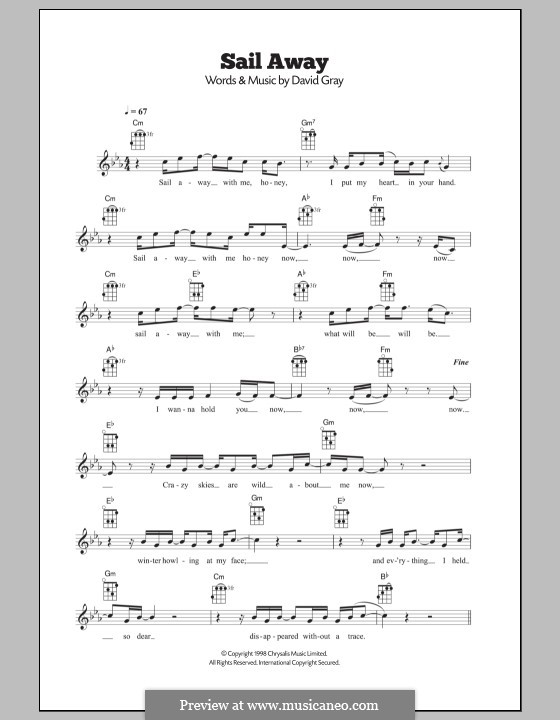 Sail Away: Für Ukulele by David Gray