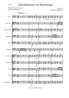 Nationalhymne von Rheinbergen (National Anthem of Rheinbergen): For baritone and orchestra – score and parts by David W Solomons