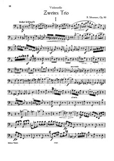 Klaviertrio Nr.2 in F-Dur, Op.80: Cellostimme by Robert Schumann