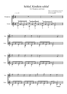 Schlaf, Kindlein schlaf: Für Vibraphone und Gitarre by Johann Friedrich Reichardt