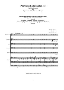 Parvulus hodie natus est - Christmas motet for Soprano, mixed choir and organ, CS526: Parvulus hodie natus est - Christmas motet for Soprano, mixed choir and organ by Santino Cara