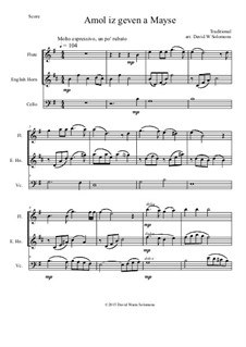 Variations on Amol iz geven a mayse for flute, cor anglais and cello: Variations on Amol iz geven a mayse for flute, cor anglais and cello by folklore