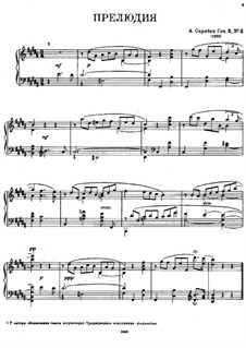 Drei Stücke, Op.2: Nr.2 Präludium by Alexander Skrjabin