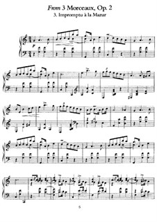 Drei Stücke, Op.2: No.3 Impromptu à la Mazur by Alexander Skrjabin
