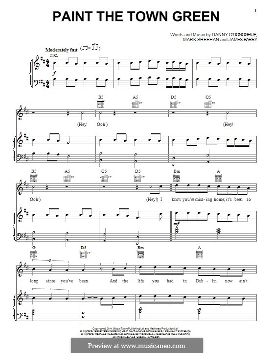 Paint the Town Green (The Script) von D. O'Donoghue, M. Sheehan, J