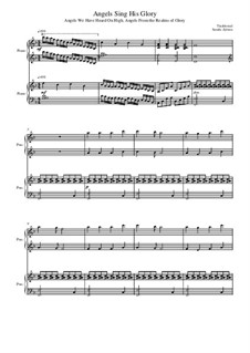 Angels Sing His Glory: Für zwei Klaviere, vierhändig by folklore