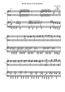 Battle Hymn of the Republic: Für zwei Klaviere, vierhändig by William Steffe