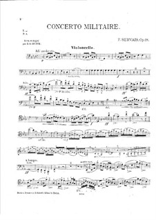 Militärkonzert für Cello und Orchester, Op.18: Solostimme by Adrien-François Servais