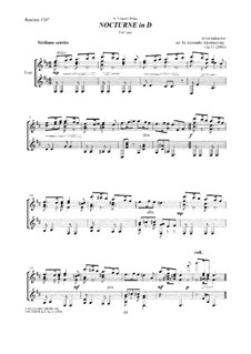 Nocturne in D: Nocturne in D, Op.31 by Unknown (works before 1850)