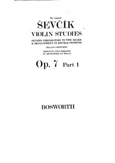 Violinstudium, Op.7: Teil I by Otakar Ševčík