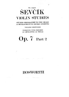Violinstudium, Op.7: Teil II by Otakar Ševčík