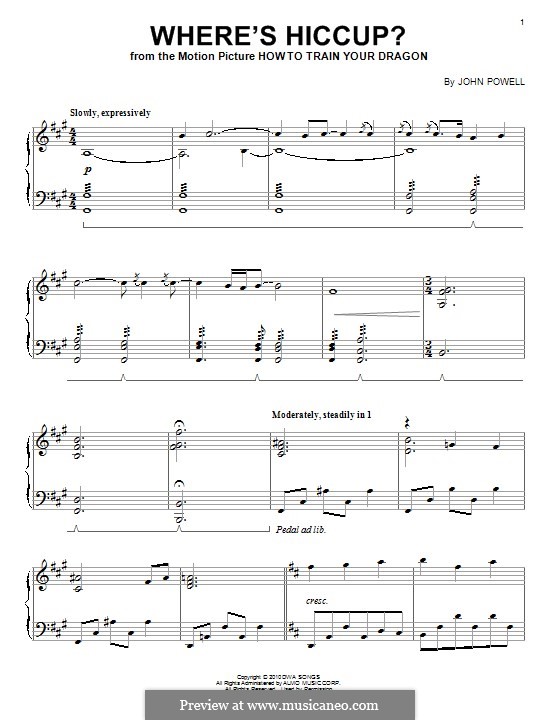 Where's Hiccup?: Für Klavier by John Powell