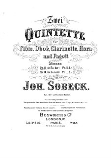 Quintett für Blasinstrumente in Es-Dur, Op.11: Flötenstimme by Johann Sobeck