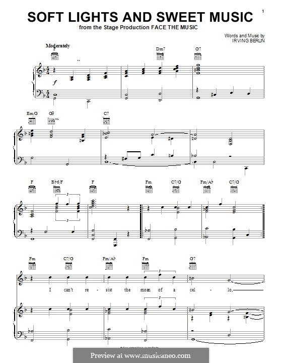 Soft Lights and Sweet Music: Für Stimme und Klavier (oder Gitarre) by Irving Berlin
