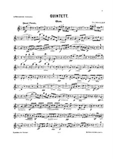 Quintett für Blasinstrumente in F-Dur, Op.9: Oboenstimme by Johann Sobeck