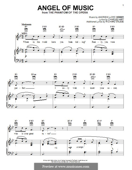 Das Phantom Der Oper Angel Of Music Angel of Music (Das Phantom der Oper) von A.L. Webber - Noten auf MusicaNeo