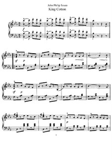 King Cotton: Für Klavier by John Philip Sousa