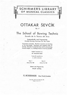 Schule der Bogentechnik für Violine, Op.2: Buch I by Otakar Ševčík