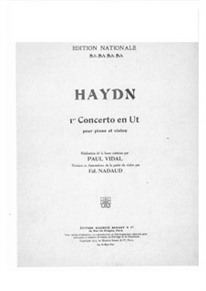 Konzert für Violine und Orchester Nr.1 in C-Dur, Hob.VIIa/1: Solostimme by Joseph Haydn