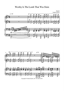 Nr.53 Würdig ist das Lamm: Für zwei Klaviere, vierhändig by Georg Friedrich Händel