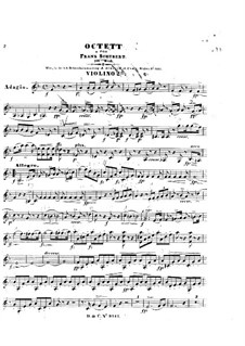 Oktett in F-dur für Streicher und Bläser, D.803 Op.166: Violinstimme II by Franz Schubert