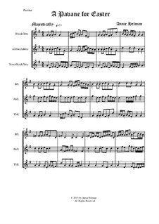 A Pavane for Easter: For trio recorder by Annie Helman