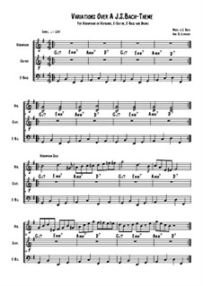 Variations over a J.S. Bach-Theme: Variations over a J.S. Bach-Theme by Johann Sebastian Bach