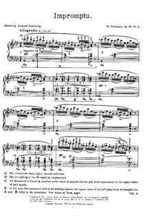 Vier Impromptus für Klavier, D.899 Op.90: Impromptu Nr.4 by Franz Schubert