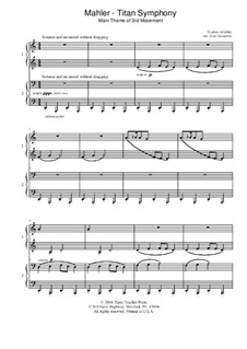Sinfonie Nr.1 in D-Dur 'Der Titan': Movement III (Theme), for piano by Gustav Mahler