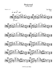 Projectual for solo cello: Projectual for solo cello by Zae Munn