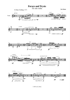 Forays and Trysts for solo violin: Forays and Trysts for solo violin by Zae Munn