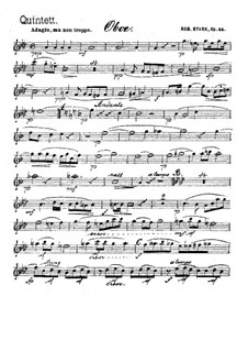Quintett für Blasinstrumente, Op.44: Oboenstimme by Robert Stark