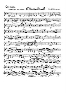 Quintett für Blasinstrumente, Op.44: Klarinettenstimme by Robert Stark