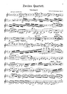 Streichquartett Nr.2 in c-Moll, Op.14: Violinstimme I by Wilhelm Stenhammar