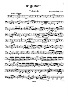 Streichquartett Nr.3 in F-Dur, Op.18: Cellostimme by Wilhelm Stenhammar