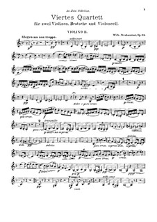 Streichquartett Nr.4 in a-Moll, Op.25: Violinstimme II by Wilhelm Stenhammar